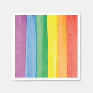 Watercolors Pride Rainbow Napkins