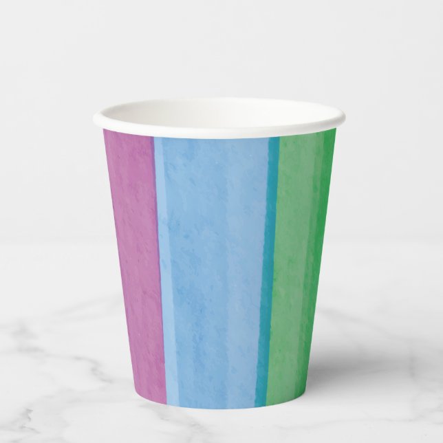 Watercolors Pride Rainbow Paper Cups (Front)