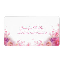 Elegant White Professional Simple Modern Template Label | Zazzle