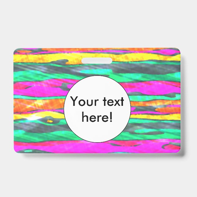 Watercolors stripes badge (Front)