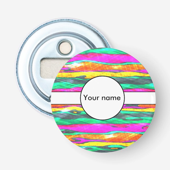 Watercolors stripes bottle opener (Front)