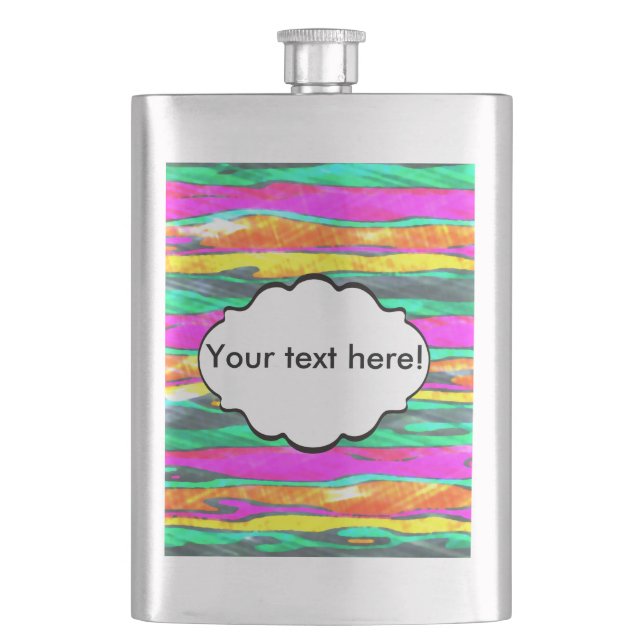 Watercolors stripes flask (Front)