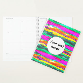 Watercolors stripes planner