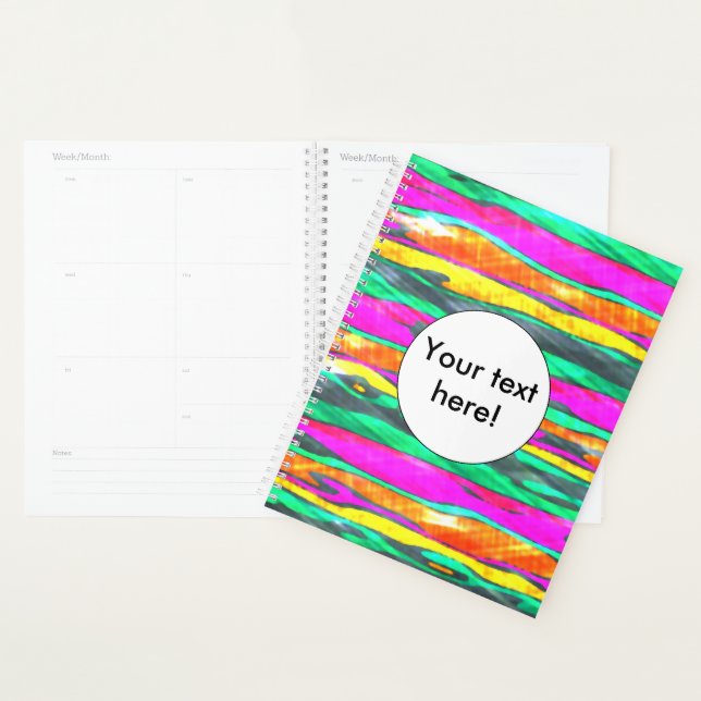 Watercolors stripes planner (Display)