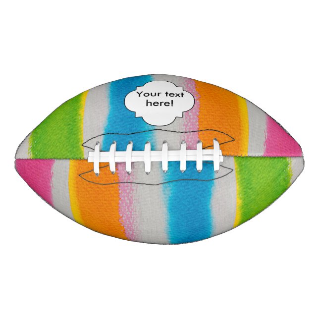 Watercolors stripes texture football (Front)