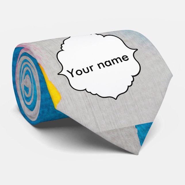 Watercolors stripes texture neck tie (Rolled)