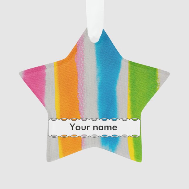 Watercolors stripes texture ornament (Front)