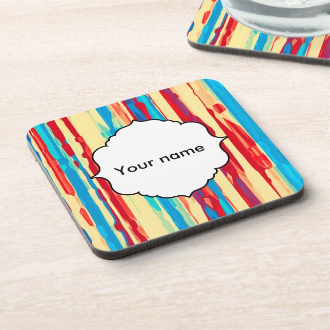 Watercolors texture beverage coaster (Left Side)