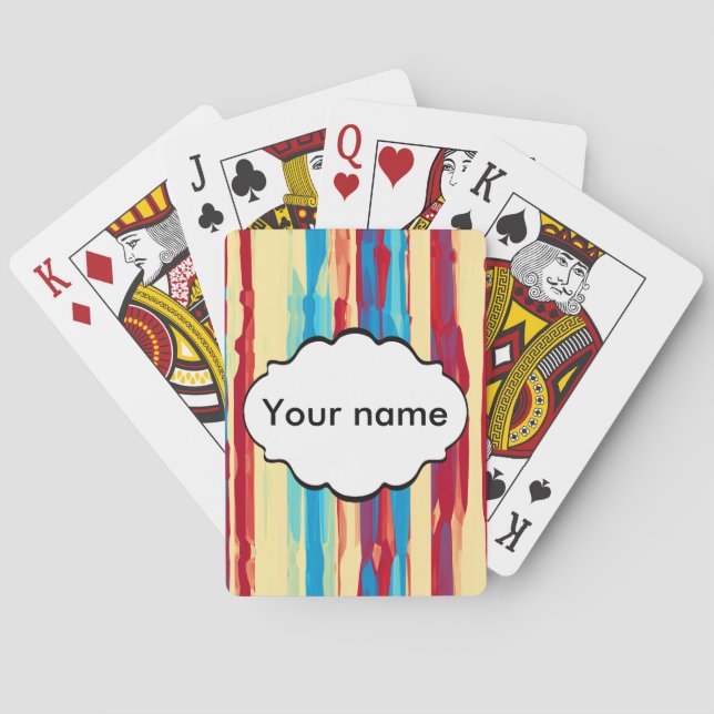 Watercolors texture poker cards (Back)