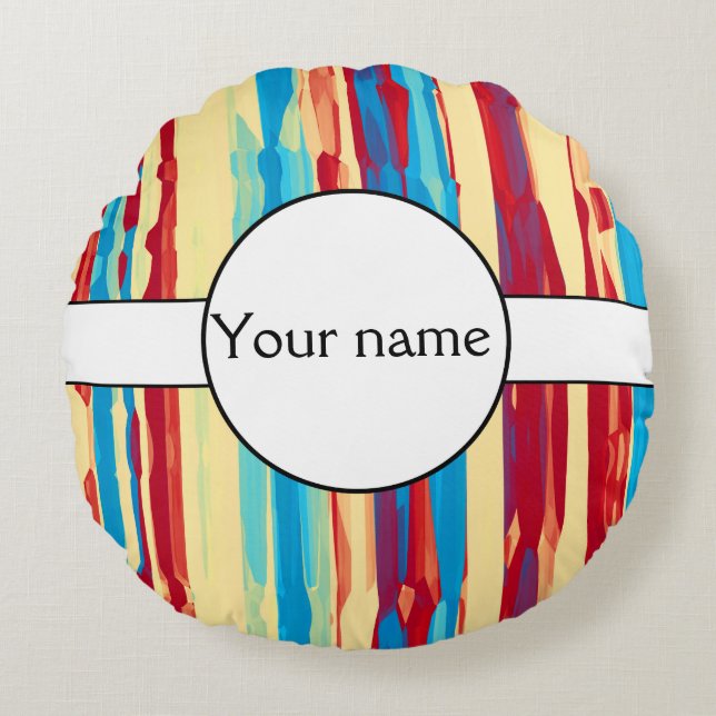 Watercolors texture round pillow (Front)