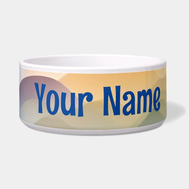 watercolors wave patterns bowl (Front)