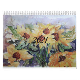 Watercolour 2021 calander calendar