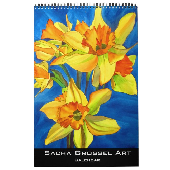 Watercolour Art calendar by Sacha Grossel (Cover)