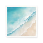 Watercolour beach sand and blue sea