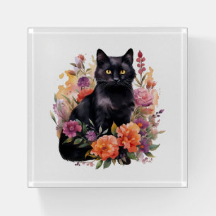 Watercolour Black Cat Paperweight
