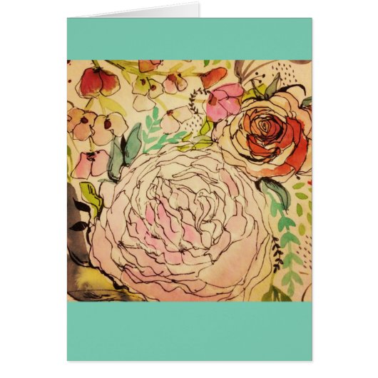 Watercolour blooms 1 cards (Front)