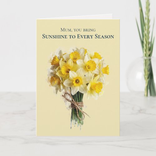 Watercolour Blooms | Daffodil Classic Mother's Day Holiday Card