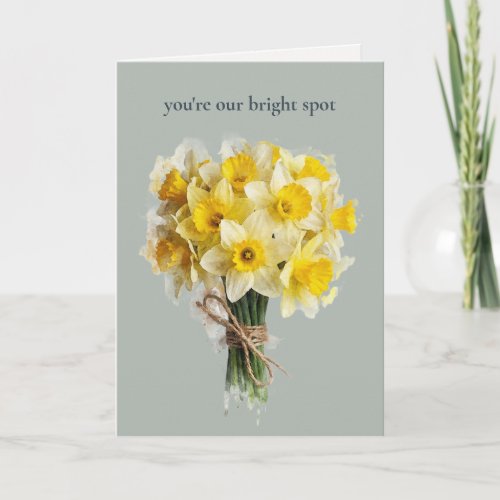 Watercolour Blooms | Daffodil Modern Mother's Day Holiday Card