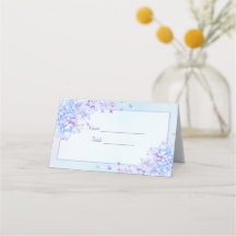 Watercolour Blue Purple Lilac Wedding