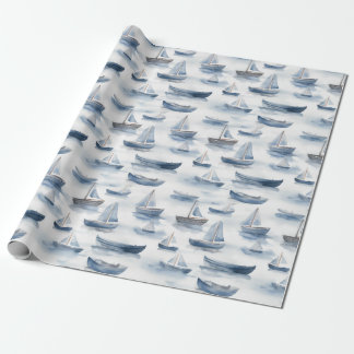 Watercolour Boats Wrapping Paper