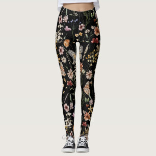 Watercolour Boho Floral  Leggings