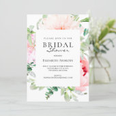 Watercolour Botanical Spring Bridal Shower Invitation (Standing Front)