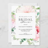Watercolour Botanical Spring Bridal Shower Invitation (Front)