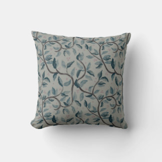 Watercolour botanical  trails throw pillow