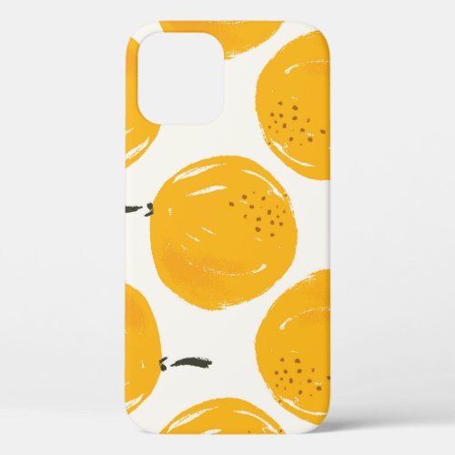 Watercolour Citrus Summer Pattern iPhone 12 Case