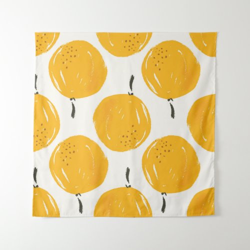 Watercolour Citrus Summer Pattern Tapestry
