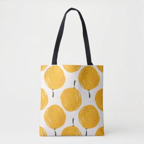 Watercolour Citrus Summer Pattern Tote Bag