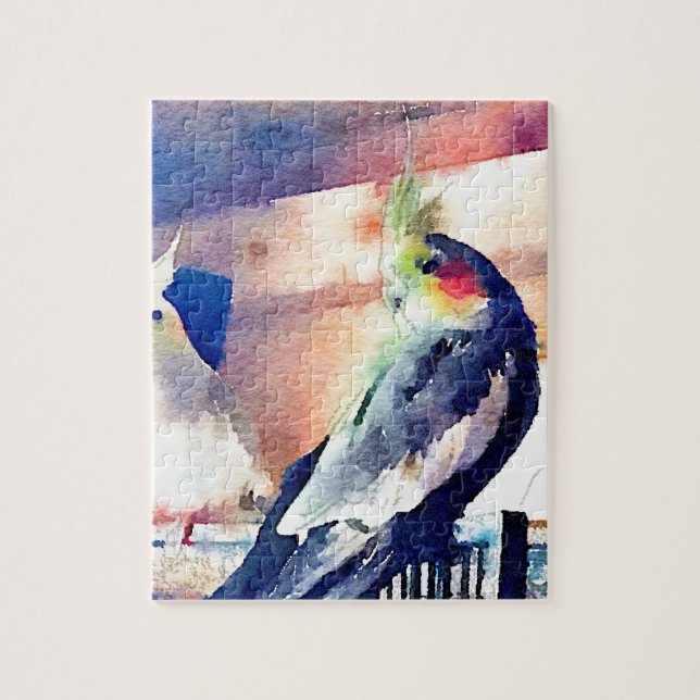 Watercolour Cockatiel Jigsaw Puzzle (Vertical)
