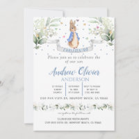 Peter Rabbit, Boy Baby Shower Invitation