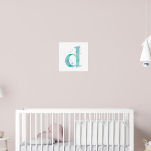 Watercolour D Poster