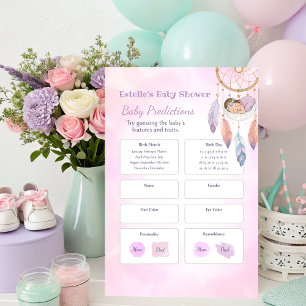 Watercolour Dreamcatcher Baby Shower predictions Poster