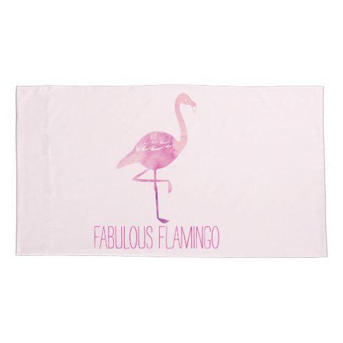 Watercolour Fabulous Flamingo Reversible Pillow Pillowcase