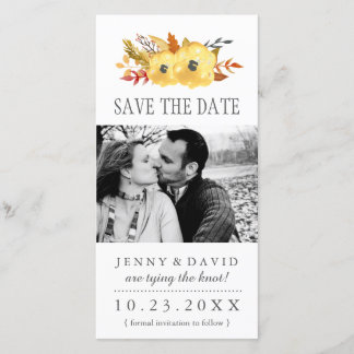 Watercolour Fall Save the Date Photo Cards