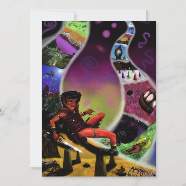 watercolour fantasy art warrior secret dimensions (Front)