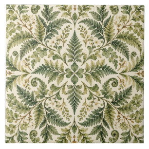 Watercolour Fern Botanical Ceramic Tile