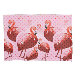 Watercolour Flamingo Pattern Pillow Case
