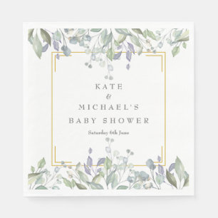 Watercolour Floral Baby Shower/Sprinkle/Couples Napkins