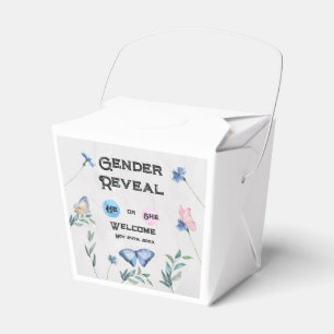 Watercolour Floral Butterfly Enclosure Card Favor Boxes