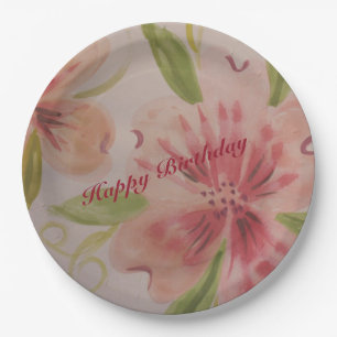Watercolour Floral Designer Paper Plates