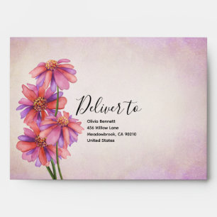 Watercolour Floral envelope
