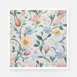 Watercolour Floral Mothers Day Party Napkins