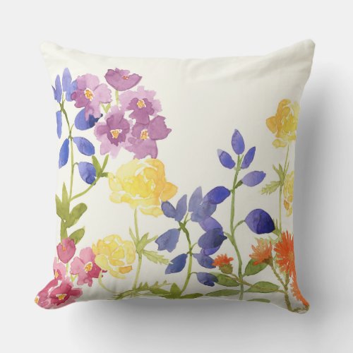 Watercolour Flower Bed Cushion
