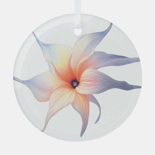 Watercolour Flower Glass Ornament