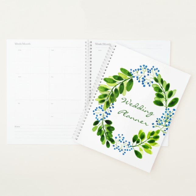 Watercolour Forget-me-not Flowers Wedding Planner (Display)