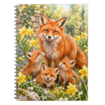 Watercolour Fox Trio – Rustic Woodland Wildlife