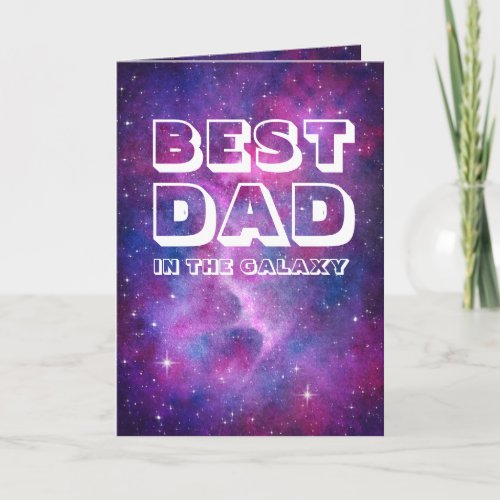 Watercolour Galaxy Best Dad Card